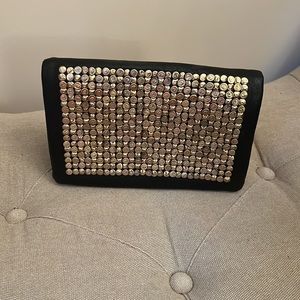 Black Metallic clutch from Urban Outfitters